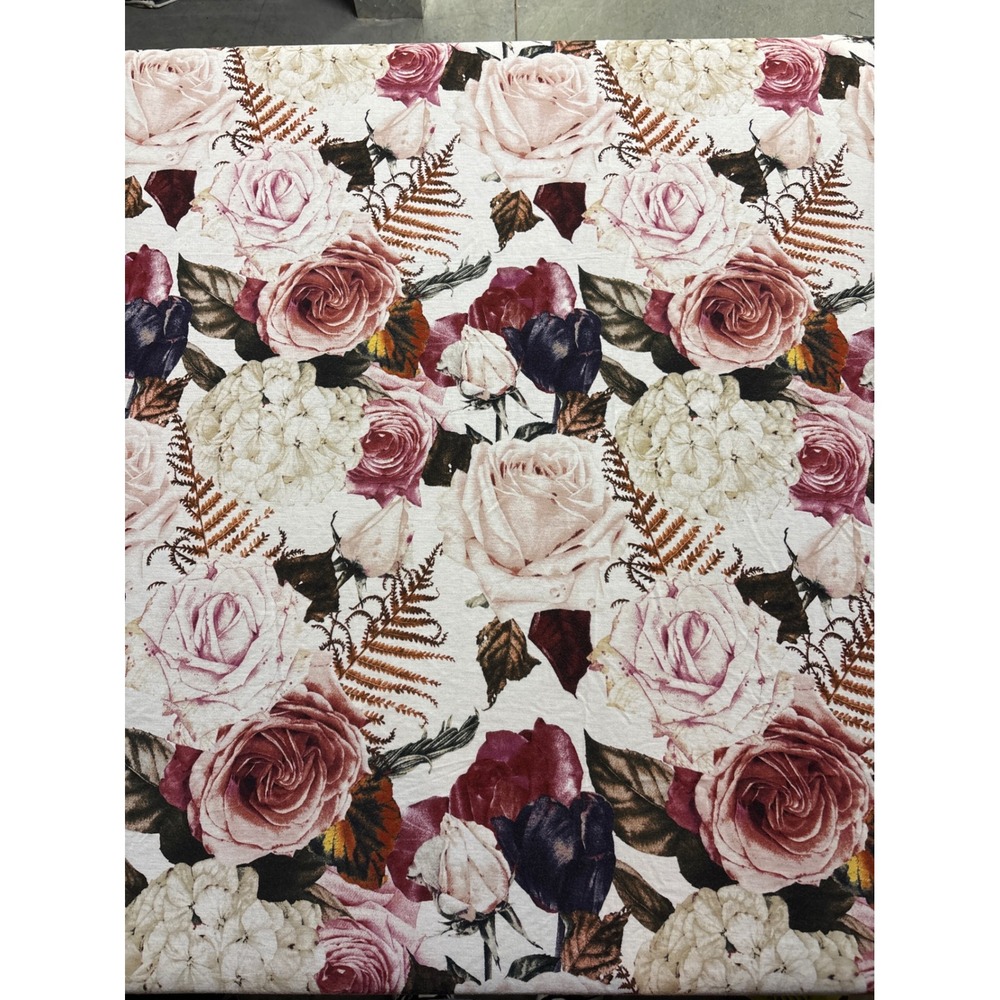 Posh Peanut Bamboo Viscose Floral Rose Swaddle Blanket Cream Pink Burgundy fall